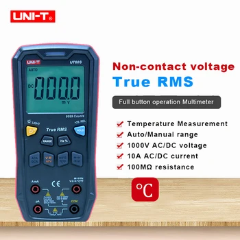 UNI-T UT60S Dijital Multimetre Otomatik Aralığı AC DC 1000V 10A Akım Gerilim Direnç 9999 sayım Sıcaklık test cihazı