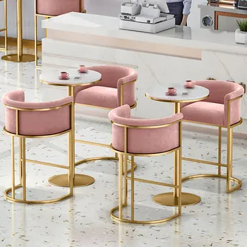 İskandinav Tasarımcı Kumaş bar sandalyesi s Ev Müzakere Ofis bar sandalyesi Ferforje otel Ön Bar Tabureleri modern ev mobilyası