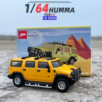JKM Hummer H2 kombine metal araba modeli simülasyon şok emme 1 / 64 oyuncak araba koleksiyonu hediye süsler