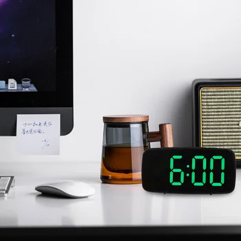 LED Elektronik Çalar Saat Elektrikli Saatler Yatak Odası Küçük Ekran Dijital Alarmlar Abs Ofis Masası