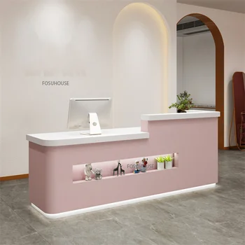 Modern basit Kasiyer Masası Ofis Mobilyaları bar masası Ticari Güzellik Salonu Giyim Mağazası Çok Fonksiyonlu Resepsiyon Masası Z