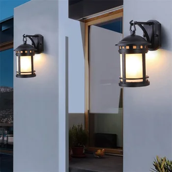 ·ULANİ açık Retro duvar lambası klasik aplikleri ışık su geçirmez IP65 ev sundurma Villa için LED