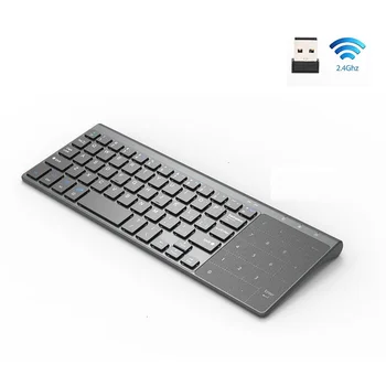 2.4 G Mini dokunmatik panelli kablosuz klavye fare kombo Taşınabilir Klavye ile Uyumlu android tv kutusu / PC / Tablet / PS4 / Dizüstü Bilgisayar
