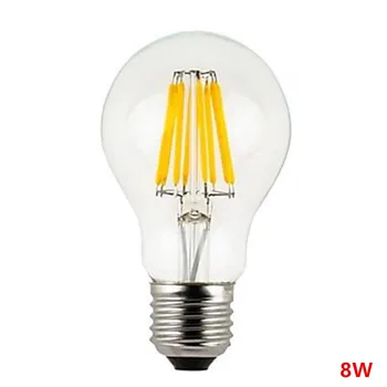 Retro LED Filament ampul A60 2 W / 4 W / 6 W / 8 W E27 / E26 AC220V / 110 V Sıcak Beyaz/Soğuk Beyaz Kısılabilir Şeffaf Cam Kabuk Edison Retro Lamba