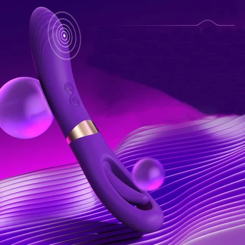 Kadınlar için yetişkin Seks Oyuncakları Klitoris Uyarıcı Vibratör Oymak Çift Kafa Dil Yalama masaj sopası Erotik Araçlar Zevk için