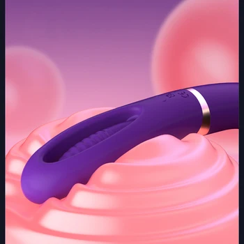 Kadınlar için yetişkin Seks Oyuncakları Klitoris Uyarıcı Vibratör Oymak Çift Kafa Dil Yalama masaj sopası Erotik Araçlar Zevk için