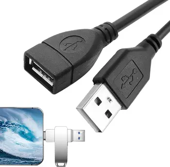 USB Uzatma Kablosu USB'den USB 2.0 Adaptörüne, Yüksek Hızlı Veri Aktarımı ve Bağlantısı için Erkek-Dişi uzatma kablosu, Akıllı TV'ler için