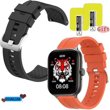 Yumuşak Silikon bilezik kayışı İMİKİ ST1 akıllı saat Spor için Yedek Watchband İMİKİ ST1 SmartWatch Ekran Koruyucu