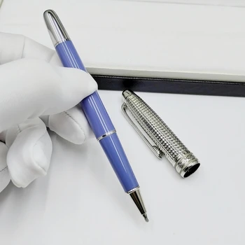 yüksek kaliteli Mavi ve Gümüş 163 MB Makaralı tükenmez kalem / Tükenmez kalem / dolma kalem iş ofis kırtasiye Yazma tükenmez kalemler