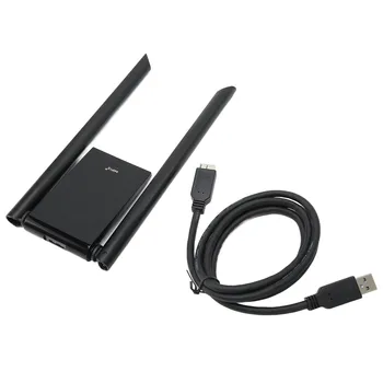 AX1800 WiFi 6 USB Adaptörü 2.4 GHz 5 GHz Çift Bant WPA3 1800 M USB WİFİ adaptörü ile 2 5dBi Antenler için Windows 11 10