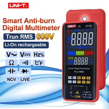 UNI - T Dijital Multimetre Akıllı Otomatik Aralığı NCV AC DC Voltage9999 Sayımlar Test Kapasite Direnç Ölçer UT122