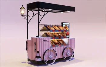 Yeni Tasarım Kek ve Tatlı Standları Gıda Sepeti dondurma otomatı Kiosk Özel Şeker Cupcakes Donuts Tatlılar Kek vitrin
