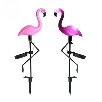 LED Çim Güneş Flamingo Lamba Açık Güneş Enerjili bahçe lambası Su Geçirmez Yard Yolu Dekoratif ışıklar Patio Yard Yolu