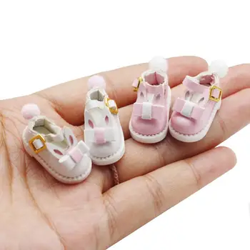 1 Çift Minyatür Ayakkabı Hafif Mini Ayakkabı Yenilikçi Dayanıklı 1/12 Bebek Giyinmek Tavşan Oyuncak Ayakkabı Eğlence için