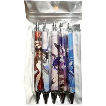 Honkai: Yıldız Demiryolu kawaii okul malzemeleri kalemler yazma Anime ST Siyah jel kalem Tam Rol Oyun fan hatıra kalem