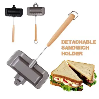 Sosisli Sandviç Tost Makinesi Çift Taraflı Sandviç fırın tepsisi Peynir Makinesi Sandviç Makinesi Çevirme Tavası