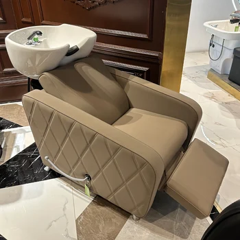 Salon Şampuan Sandalye Kuaförlük Tedavi Profesyonel Spa Şampuan Yatak Güzellik Salonu Lavabo Sandalye Mobilya Salon XY50SC
