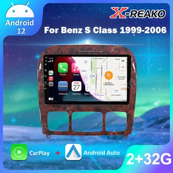 X REAKO Araba Radyo Stereo Carplay Otomatik GPS Mercedes-Benz S Sınıfı için W220 S280 S320 S350 S400 S430 S500 S600 1998 1999 2000-2005