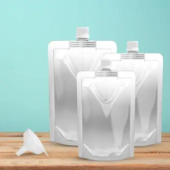 10 Adet Mükemmel içecek torbası Aşınmaya dayanıklı Pratik Çok Fonksiyonlu Gizlenebilir Sıvı Torbaları Huni ile