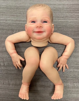 18 inç Zaten Boyalı Bebek Sebastian Cilasız Yeniden Doğmuş Bebek Kiti ile El çekme Saç 3D Cilt Damarlar Bebek Kitleri Oyuncaklar Çocuklar için