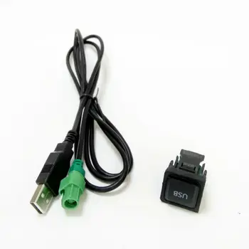 USB Anahtarı Düğmesi USB kablosu Adaptörü Volkswagen CD Çalar Radyo araba araçları