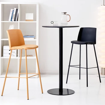 Metal Tasarım Bar Sandalyeleri Oturma Odası Tezgah Yüksekliği Modern Lüks Bar Sandalyeleri İskandinav Mutfak Açık Sillas Altaş Mobilya YQBC