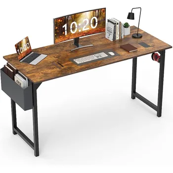 DUTRİEUX Masa Bilgisayar Masası Ev Ofis Masası 55 İnç çalışma masası saklama çantası ile Kulaklık Kanca Ahşap Masa Üstü Metal Çerçeve