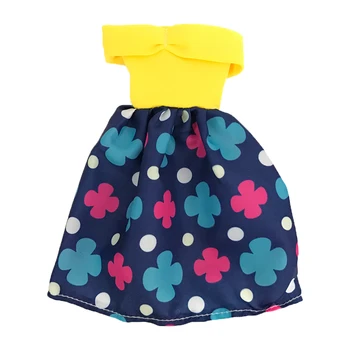NK 1 Adet 1/6 Prenses Moda Elbise Mini Elbise Sevimli Desen Günlük Giyim için barbie bebek Aksesuarları Kız Hediye Oyuncak