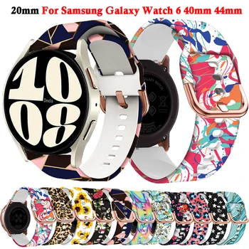 20mm Saat Kayışı Samsung Galaxy İzle 6 44mm 40mm Bant Silikon Bilezik Galaxy İzle 4 6 klasik / 5 pro 46mm 45mm 47mm 43mm
