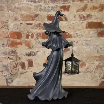 Spooky Cadı Süs Spooky Gerçekçi Cadılar Bayramı Cadı Süs Çevre Dostu Reçine Dekor için Masa Fenerler ile Bir Ev için