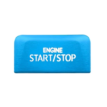 Araba Motoru Start Stop Düğmesi Anahtarı Kapağı Trim-Golf 8 MK8 AT Aksesuarları 2020 2021 Mavi