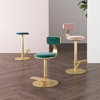 İskandinav Mobilya bar sandalyesi tasarımcı mama sandalyesi Ev Döner bar sandalyesi s Ferforje Kaldırma Tabure Minimalist Yüksek Ayak Tabureleri