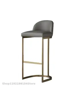 İskandinav bar sandalyesi ev arkalığı Bar Taburesi yüksek tabure Altın basit eğlence ışık lüks Modern bar sandalyesi demir sanat