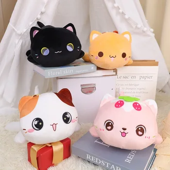 Yeni 40 cm Sevimli Yumuşak Kedi peluş oyuncaklar Kedi Ağırlıklı Peluş Duraklama Ofis Şekerleme Uyku Yastık Minder Hediye Bebek Erkek Kız için