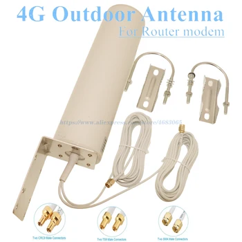 WiFi antenler 4G LTE Açık Varil anten Su Geçirmez SMA CRC9 TS9 Omni antenne Yüksek Kazanç 698-2700MHz Huawei Yönlendirici Modem