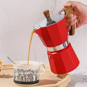 Moka cezve Espresso Latte Percolator Soba Kahve Makinesi Espresso Pot İtalyan Kahve Makinesi 150ml 300ml