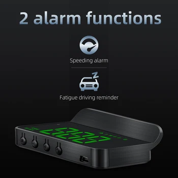 M1 GPS HUD Araba Head Up Display Gps Hız Göstergesi Pusula Aşırı Hız Alarmı Yorgunluk Sürüş araç ön camı alarmı Projektör