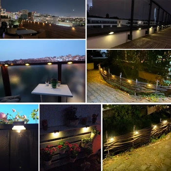 LED aydınlatma açık merdiven Güneş ışıkları Su Geçirmez bahçe adım ışıkları, merdiven, çit erişim avlu bahçe Dekoratif çim