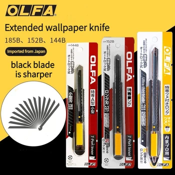 Japonya OLFA 185B 152B Küçük Genişletilmiş Maket Bıçağı BBL50K / BBLG50K Siyah Bıçak Daha Keskin Kırtasiye Bıçağı Aşağıdakiler için kullanılır: duvar kağıdı dekorasyonu kağıt kesme açma dekorasyonu profesyonel bıçak