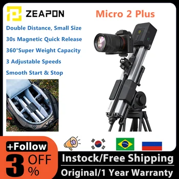 Zeapon Mikro 2 Artı Motorlu Kamera Kaymak Taşınabilir Seyahat Mesafesi 54 cm / 21.2 in 4.5 kg Tüm Yön Kapasiteli 39 Desibel Motor
