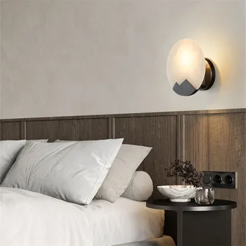 ULANİ çağdaş pirinç duvar lambası LED siyah bakır aplik ışık basit yaratıcı dekor ev oturma odası başucu