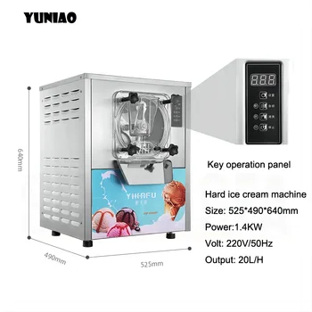 Masa Üstü Ticari Sert Dondurma Yapma Makinesi Dondurucu Makinesi Sert Dondurma Makinesi CFR DENİZ yoluyla