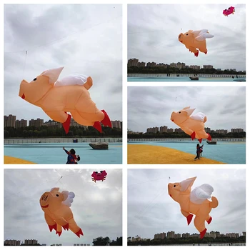 Ücretsiz Kargo şişme uçurtmalar gösterisi dev uçurtma kolye domuz uçurtmalar uçan oyuncaklar yetişkinler için spor oyuncak Uçurtma sörf ejderha uçurtma jouer