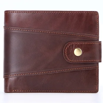 Erkek Cüzdan Rfıd Vintage Hakiki Deri Cüzdan Erkekler için Kredi kart tutucu Çanta Para Çantası Cüzdan Adam