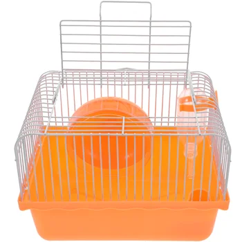 Dışarı Kapı Oyuncaklar Hamster Kafesi Seyahat Taşıma sıçan Kafesi Küçük Evcil Hayvan Malzemeleri Hamster Oyuncak Aksesuarları (Pembe)