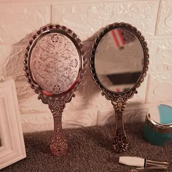 El makyaj aynası Saplı El Aynası Kompakt Aynalar Moda Kozmetik Aracı makyaj aynası Kızlar için