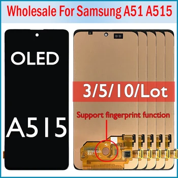 3/5/10 Adet OLED Samsung A51 Ekran A515 Ekran A515F / DS A515FD A515 LCD Ekran Dokunmatik Ekran Değiştirme A515F Ekran