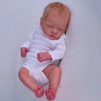 19 inç Reborn Uyku Romy Bebek Bebek Yenidoğan Bebek Bebek Zaten Boyalı Bitmiş Gerçekçi Yumuşak Dokunmatik 3D Cilt El-Beraberlik Saç