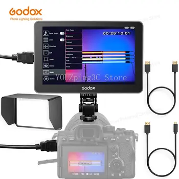 Godox GM7S 4K HDMI 7 inç Ultra Parlak Kamera DSLR Monitör 3D LUT Dokunmatik Ekran IPS FHD 1920x1080 Video Canlı Ekran