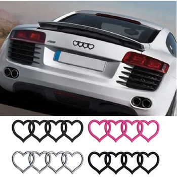 Araba Aşk Kalp Logosu Arka Gövde Etiket Rozeti Amblem Çıkartması Audi A4 A3 A5 A6 A4L B8 B7 B9 C6 C7 Yerine Oto Aksesuarları